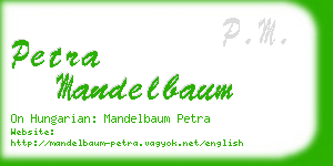 petra mandelbaum business card